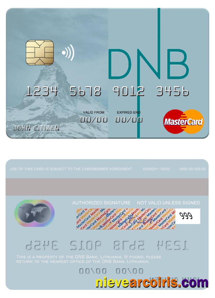 Lithuania DNB Bank mastercard